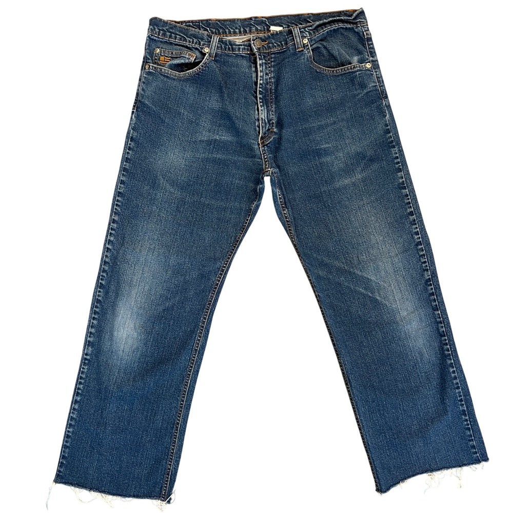 Y2K USA Made All‎ American Jeans 36x26 Straight Leg Vintage Grunge Denim